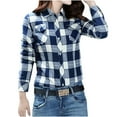 thumbnail image 2 of DailyTrove Women's Plaid Shirt Jacket with Lined Interior, Casual Outerwear for Fall Layering & Daily Errands for women, 2 of 5