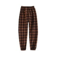 thumbnail image 2 of Spazoro Toddler Girls Boys Sweatpants, Plaid Long Sleeve Baggy Elastic Waist Casual Jogger for Homewears Coffee Size 11-12T, 2 of 3