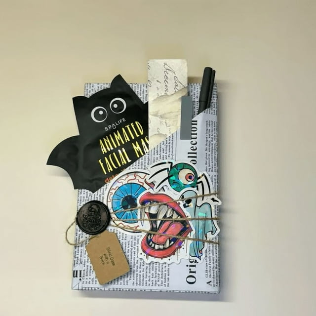 YoGold Halloween Witch Blind Date With A Book - Mystery Book Gift Set, Horror Halloween Blind Date with a Book, Halloween Decor Date Book Box For Halloween Enthusiasts Book Lover Black