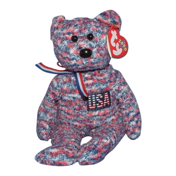 Ty Beanie Babies USA 2000 Patriotic Plush Bear