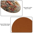 thumbnail image 5 of Fish Set of 6 Microfiber Leather Round Coasters 4.3x4.3 Inches - Absorbent and Stylish Drink Mats for Home and Office Use., 5 of 6