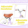 thumbnail image 4 of Vollsch 20 Inch Little Kids Bike for Age 7-15 Years Old Girls Toddlers Retro Vintage Style Bicycles with Basket Kickstand and Bell, Purple, 4 of 6
