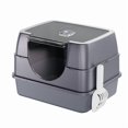 thumbnail image 4 of Dark Gray Top Entry Fully Enclosed Cat Litter Box , Anti Splash & Odor Locking, For Large Cats & Multi Cat Households Plastic Bring A Spoon, 4 of 8