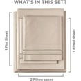 thumbnail image 3 of CGK Linens 4-Piece Ultra Soft & Comfy Hotel Luxury Sheet Set - King Size Cooling Bed Sheet Fits 8"-16" Mattresses, Wheat, 3 of 7