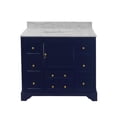 thumbnail image 5 of Madison 42" Bathroom Vanity with Royal Blue Cabinet and Carrara Marble Top, 5 of 6