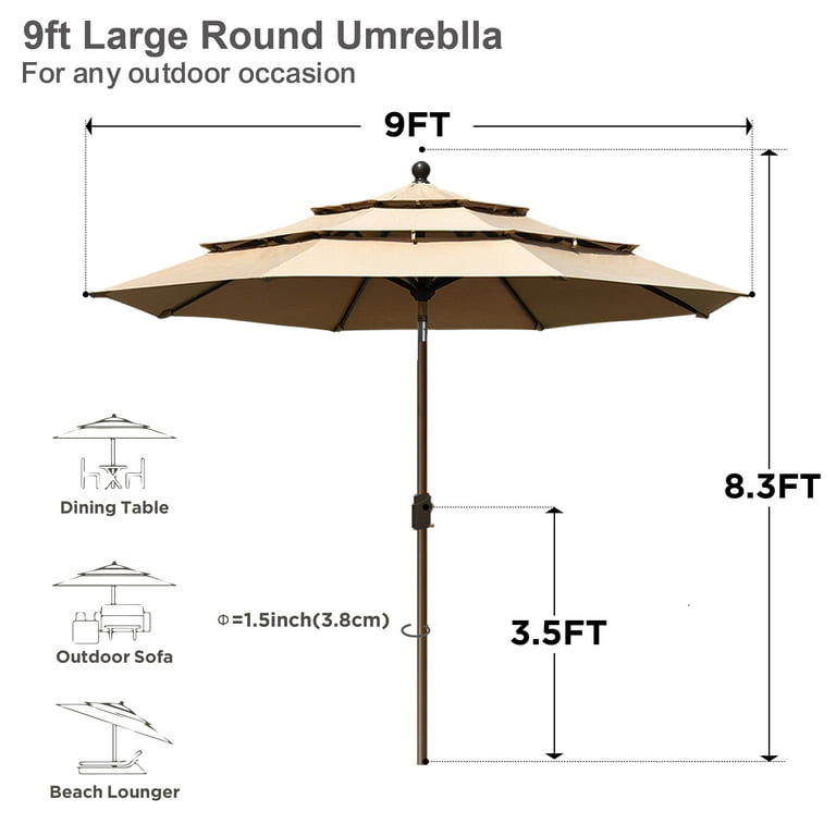 10x13 patio umbrella menards Replacement Canopy for UMB-952370 10 x 13 Offset Umbrella