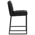 thumbnail image 3 of Sunpan Spyros 26" Modern Faux Leather Counter Stool in Coal Black, 3 of 7
