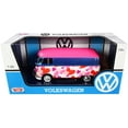 thumbnail image 3 of Volkswagen Type 2 (T1) Delivery Van "Love" Pink and Blue Metallic 1/24 Diecast Model Car by Motormax, 3 of 3