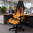 thumbnail image 4 of XYZCANDO Gaming Chair Cover Easy to Install Flame Gaming Chair Protective Cover Include Backrest, Seat and Armrest Protector for Large and Tall Reclining Gaming Chairs, 4 of 7