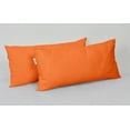 thumbnail image 3 of Vargottam Indoor/Outdoor Polyester Fabric Lumbar Pillow With Insert, All-Weather Waterproof Decorative Throw Pillow for Patio Furniture-Set of 2 - Coral Orange, 3 of 7