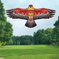 thumbnail image 1 of Cometa águila de 65 pulgadas, actividades al aire libre, fácil de volar, adultos, niños, juguetes, parque, juego familiar para patio, césped, playa, p beis rojo, 1 of 10