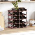 thumbnail image 1 of vidaXL Wine Rack for 20 Bottles Brown Solid Wood Pine, 1 of 5