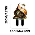 thumbnail image 3 of Dadiaei Dreamy Mushrooms House 2D Flat Garden Pile Outdoor Courtyard Pile Scene Decoration Props Acrylic Garden Decor All-Weather, 3 of 7