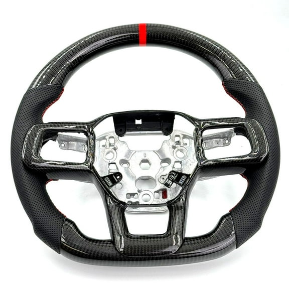 Vicrez DTR Carbon Fiber Steering Wheel vz105242 for Ford Mustang 2024-2025