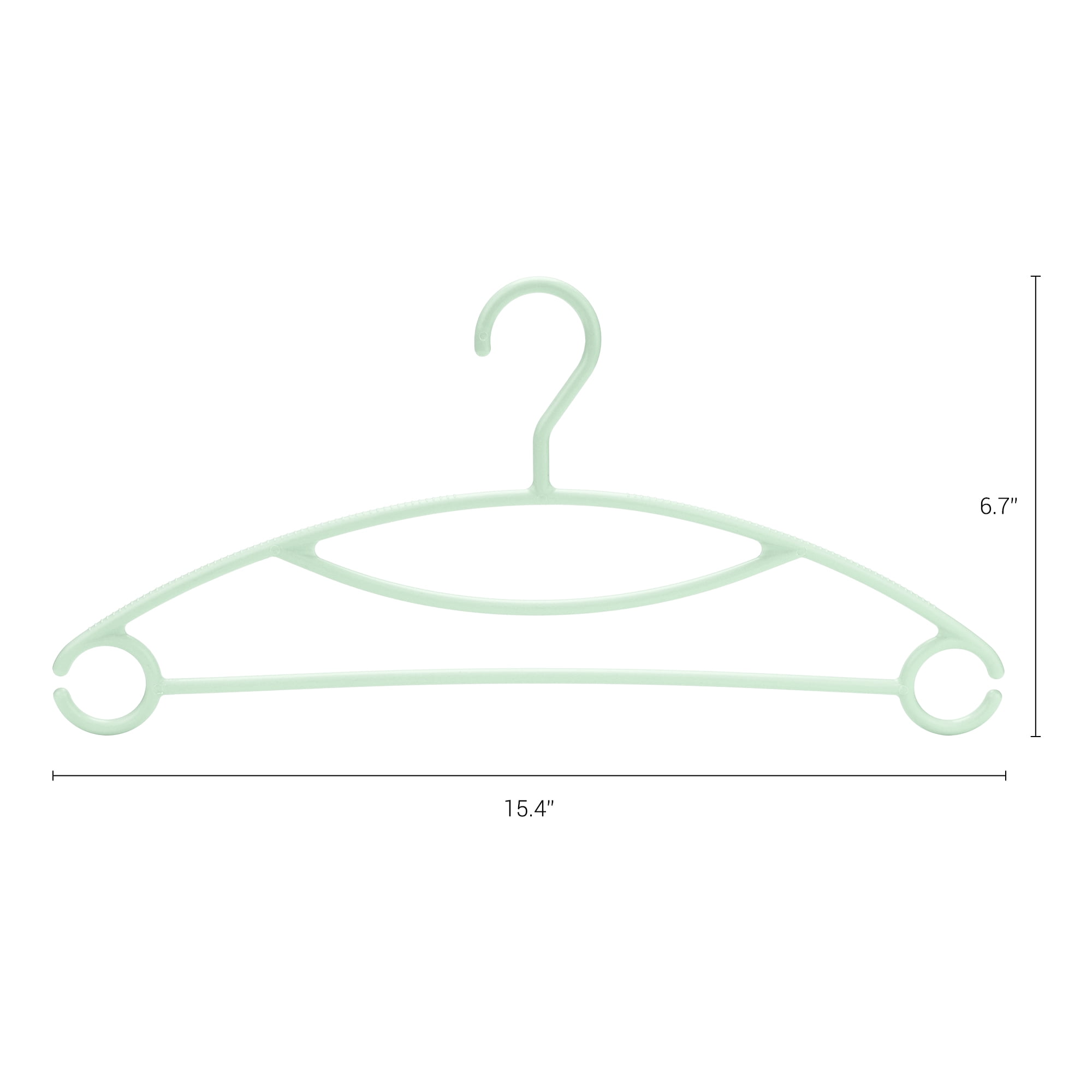 Unique Bargains Plastic Non-Slip Hangers Space Saving Clothes Hangers 30 Packs Light Green
