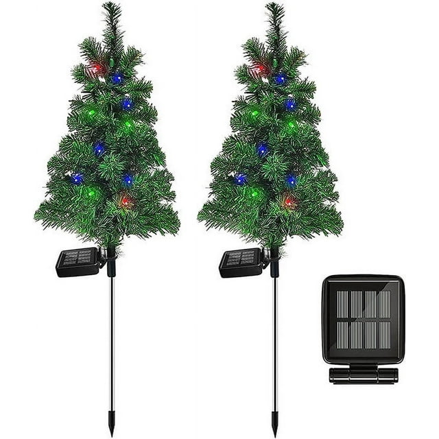 Dvkptbk Christmas Solar Outdoor Lights Solar Christmas Decoration Light LED Christmas Tree Plug in Light Outdoor Garden Decoration Light Christmas Decorations on Clearance