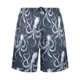 thumbnail image 2 of Men's Pajama Shorts Bottoms with Pockets Soft Lightweight Lounge Sleep Wear Octopus Sketchy, 2 of 6