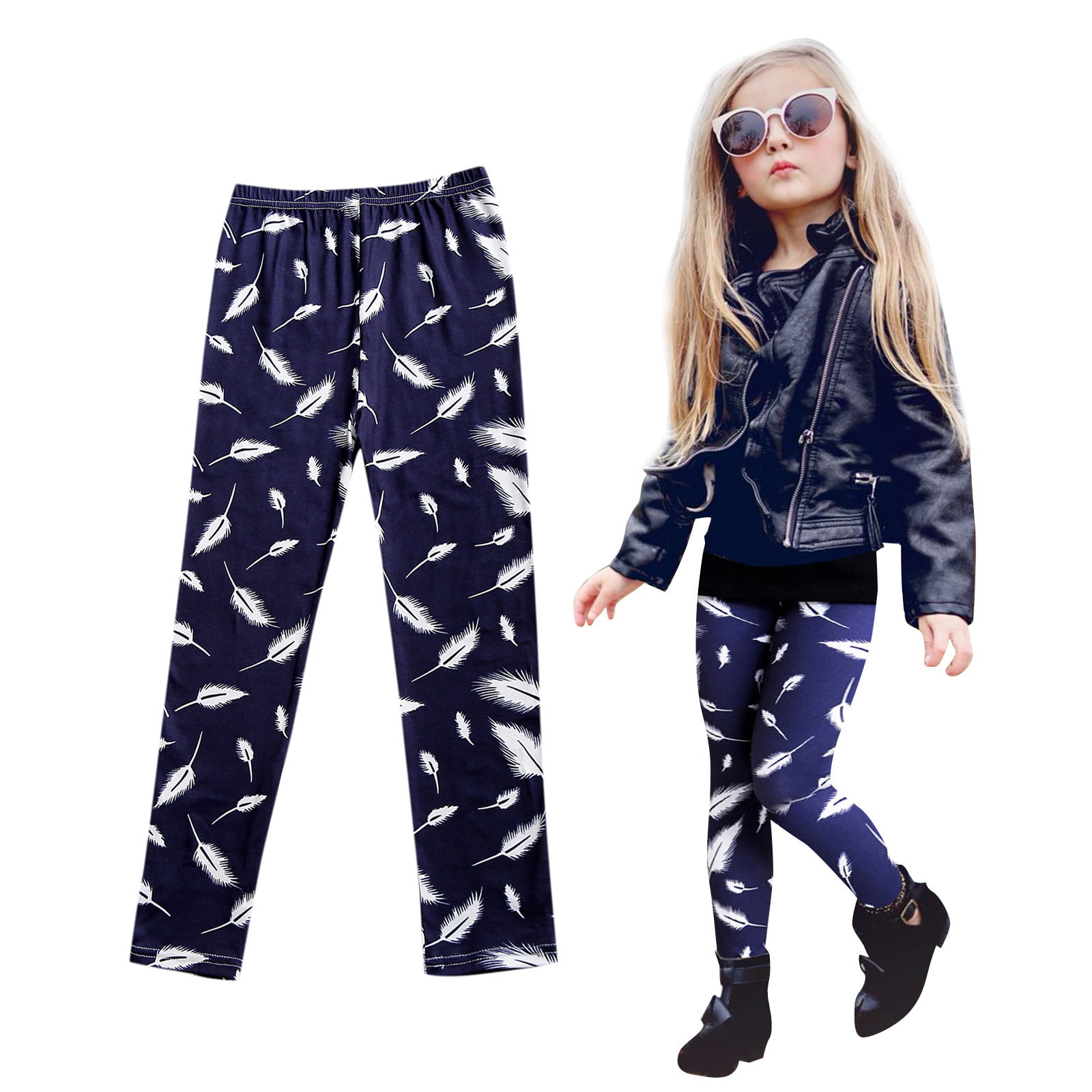 Buy Baby Girls' Juniors Printed Leggings with Elasticised Waistband - Set  of 2 Online | Centrepoint Bahrain