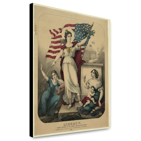 Canvas Print: Liberty. Liberty Brings To The Earth Justice And Peace, 1863