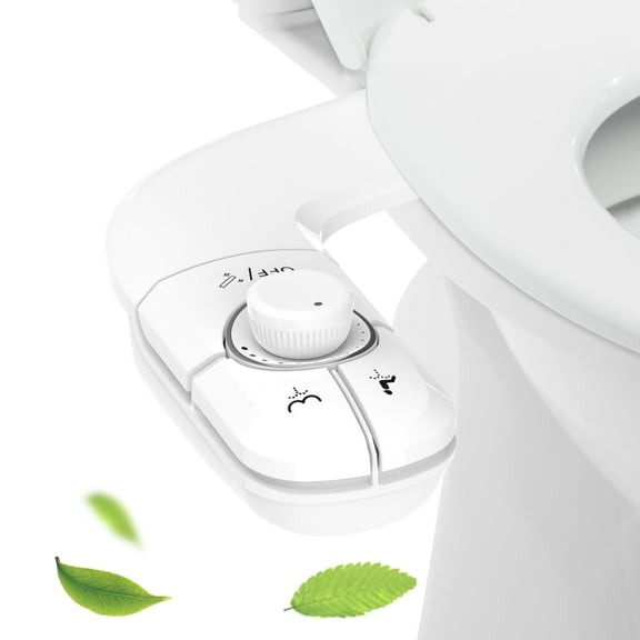 Bidet Attachment for Toilet, Self Cleaning Dual Nozzles, Adjustable Water Pressure, Feminine & Rear Wash, Non-Electric Fresh Water Bidet Toilet Seat Attachment B017