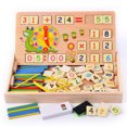 thumbnail image 4 of Caja de aprendizaje de números de juguetes de matemáticas Montessori de madera con tablero de madera de dibujo juguetes educativos para niños de 3 4 5 años brillar Electrónica, 4 of 5