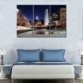 thumbnail image 2 of TISHIRON 3PCS Framed Canvas Wall Art Set,60"x40" Nebraska Cityscape Canvas Art Decor, 2 of 7