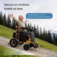 thumbnail image 6 of Zygenair Lightweight Foldable Electric Wheelchair for Adults, Motorized Power Chair with Removable Battery, 330 lbs Capacity, 15-Mile Range, Wide, Orange, 6 of 8