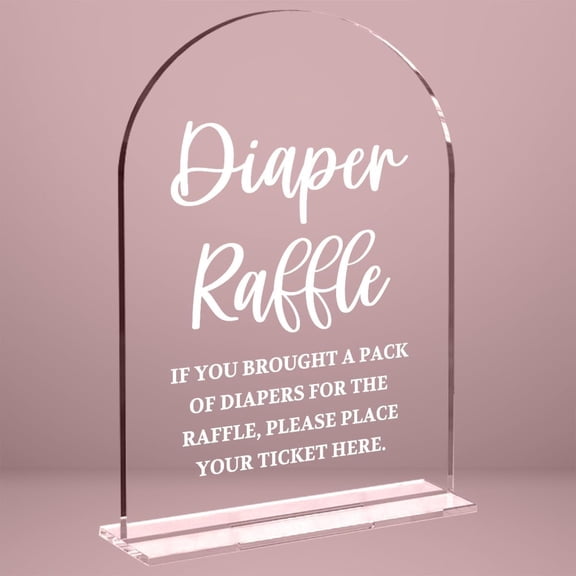 Baby in Bloom Shower Decorations, Baby Shower Sign, Newborn Gifts, Late Night Diapers Game 5x7 Inch Arch Acrylic Signs,for Birthday Party Decorations