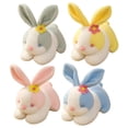 thumbnail image 5 of Easter Bunny Stuffed Animal with Flower, 12" Mother & Baby Rabbit Plush Toy - Soft Decorative Pillow for Couch, Waist Support & Nap, Easter Gift for Kids, Girls & Women Blue, 5 of 6
