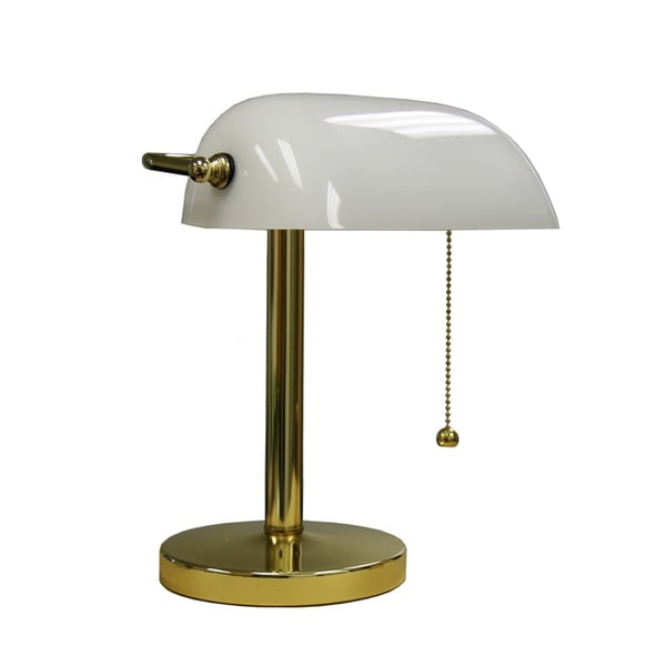 Features White Bankers Lamp Size, Bankers Lamp Shade Only