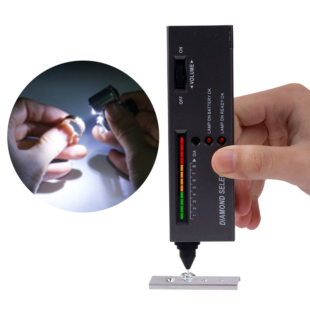Portable Diamond Tester Pen with 60X LED Lighted Loupe Magnifying Glasses Combo - image 4 of 11