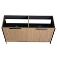 thumbnail image 5 of JERFIT 60 Inch Light Coffee Modern Bathroom Vanity with Soft Close Doors, Freestanding Storage Cabinet, No Sink Included, 5 of 8