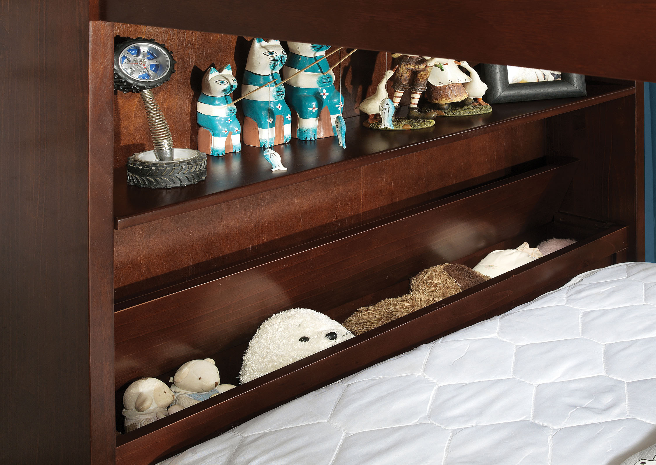 Furniture of America Milo Wood Bunk Bed, Twin/Twin, Dark Walnut