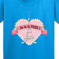 thumbnail image 4 of Inktastic Paris Oo-la-la with Eiffel Tower and Flowers in Pink Heart Youth T-Shirt, 4 of 5