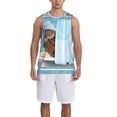 thumbnail image 4 of Gaeub Funny Cat Taking a Bath Men's Mesh Basketball Jersey, Quick-Drying Sleeveless Top S-4XL, Loose Muscle Tank Top -XX-Large, 4 of 9