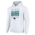 thumbnail image 2 of Men's Starter White San Jose Sharks Four Team Name Logo Fleece Pullover Hoodie, 2 of 3
