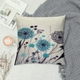 thumbnail image 2 of COMIO  Dandelion Throw Pillow Cushion Cover, Sketch Style Composition of Blossoming Dandelions Blow Ball Flowers, Decorative Rectangle Accent Pillow Case Purple Beige, 2 of 5