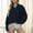 Navy, variant on Solid Color V Neck Long Sleeved Hoodless Sweatshirt for Women Crop Top with Hood Ladies Athletic Hoodies Big Hoodies Women Bohemian Jacket No Hood Women Graphic Sweatshirts Women Trendy Dark