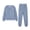 Blue, variant on Purcolt Boys and Girls Textured Pajama Sets Comfort Warm Long Sleeve Tops and Elastic Waisted Pants Winter Sleepwear Soft Lounge Set for 0-15 Years