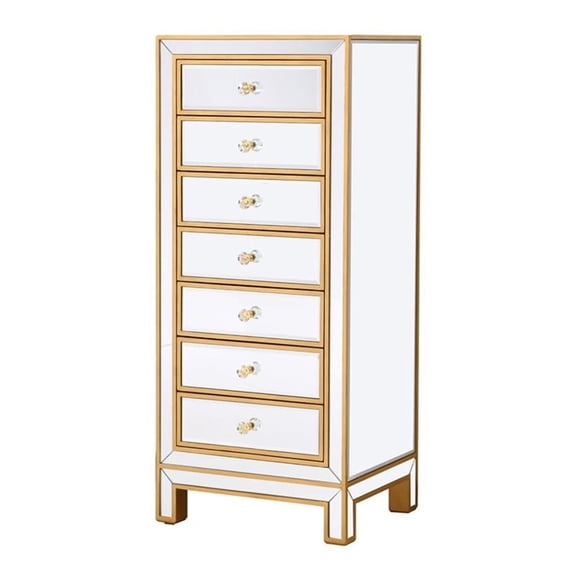 Lingerie Chest 7 drawers 18in. W x 15in. D x 42in. H in gold