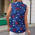 thumbnail image 5 of 4Th Of July Outfits for Women 250th Anniversary USA T-Shirt Womens Sleeveless Shirts Printed Golf Polo Shirts, 5 of 5
