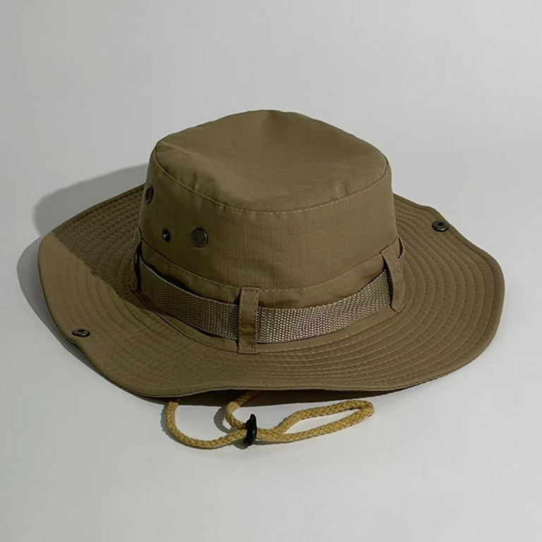 JDEFEG Blue X Mens and Womens Summer Leisure Outdoor Mountaineering Jungle  Sun Big Brim Fishermans Hat Sun Hat Plain Hats for Women Bronze