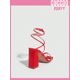 thumbnail image 3 of Party Collection Women Shoes Rhinestone Decor Chunky Heeled Ankle Strap Black Sandals Valentines Day, 3 of 4