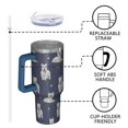 thumbnail image 4 of OBREWU West Highland White Terrier Tumbler with Handle and Lid,West Highland White Terrier 40oz Double Wall Vacuum Insulated Tumbler,Cups Gift for Women and Men, 4 of 7