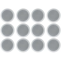 (12) Rockville HC55-16 White 5.25" 300w In-Ceiling Home Theater Speakers 16 Ohm