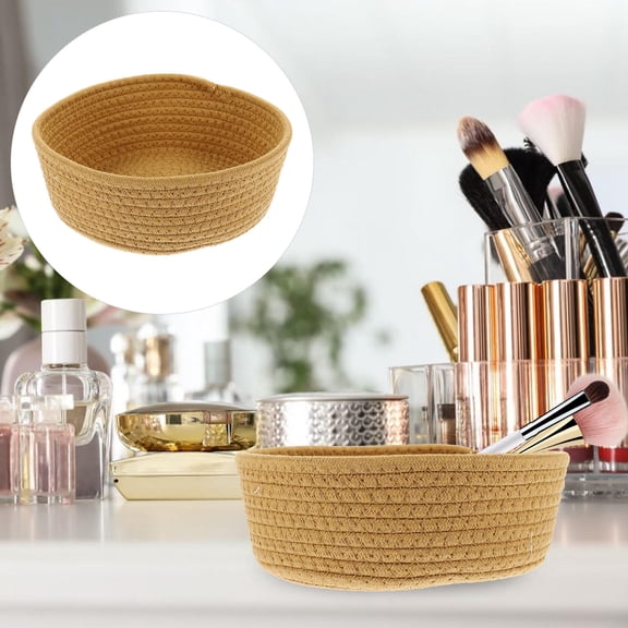 YSNOOWE Basket Pantry Storage Beige for Women Home Decor 1Set 8.9X8.9X3.7in
