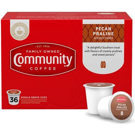 Community Coffee Pecan Praline Flavored 36 Count Coffee Pods, Medium Roast, Compatible With Keurig 2.0 K-Cup Brewers, 36 Count (Pack Of 1)