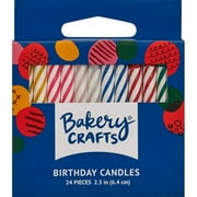 Spiral Candy Stripe Candles - Assorted Colors (2.5")