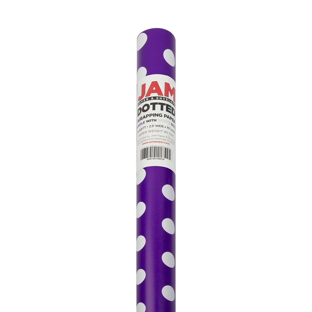 JAM Paper Purple Gift Wrap Paper, 25 sq ft.