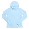 thumbnail image 4 of Luvrsol Women's Sun Protection Hoodie Long Sleeve Pocket Sports Hiking Tops Blue, S-2XL, 4 of 4